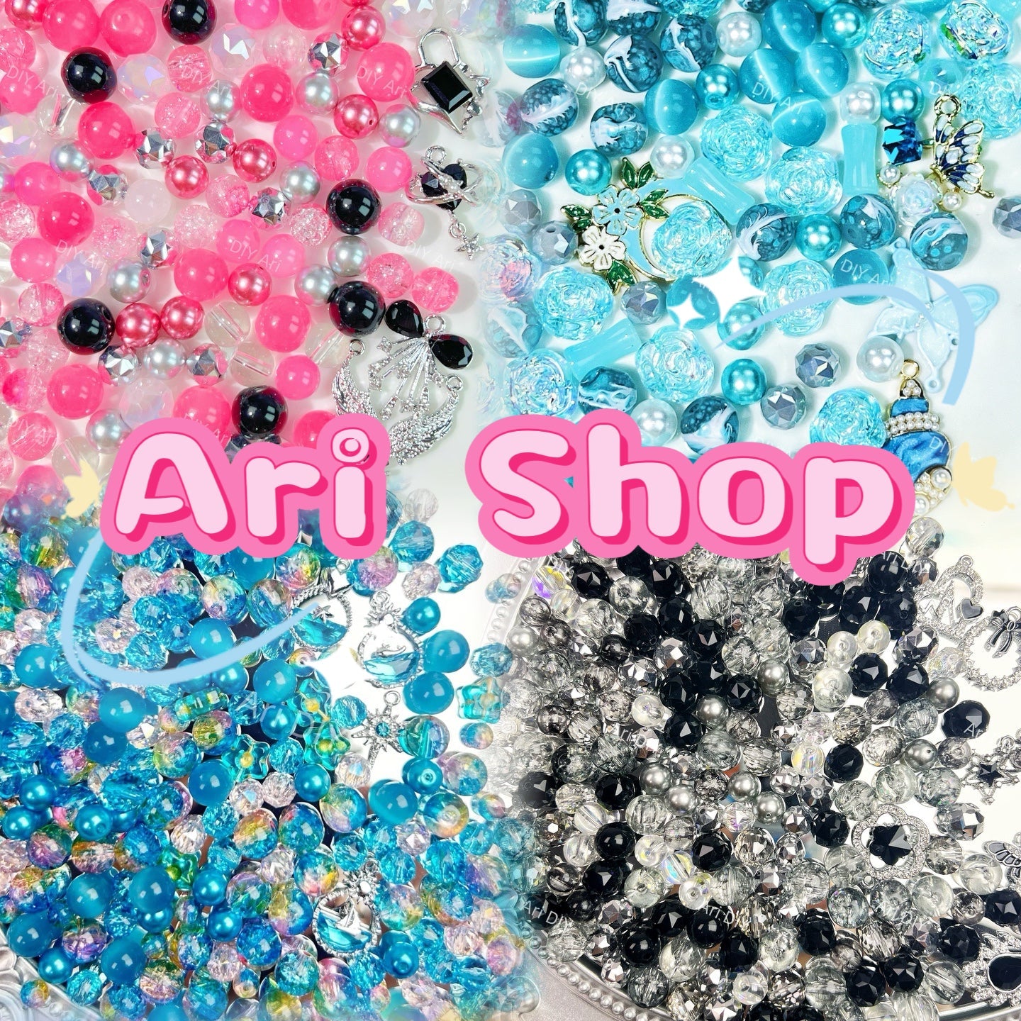 Mix Glass Beads 🔥(8mm to 10mm)
