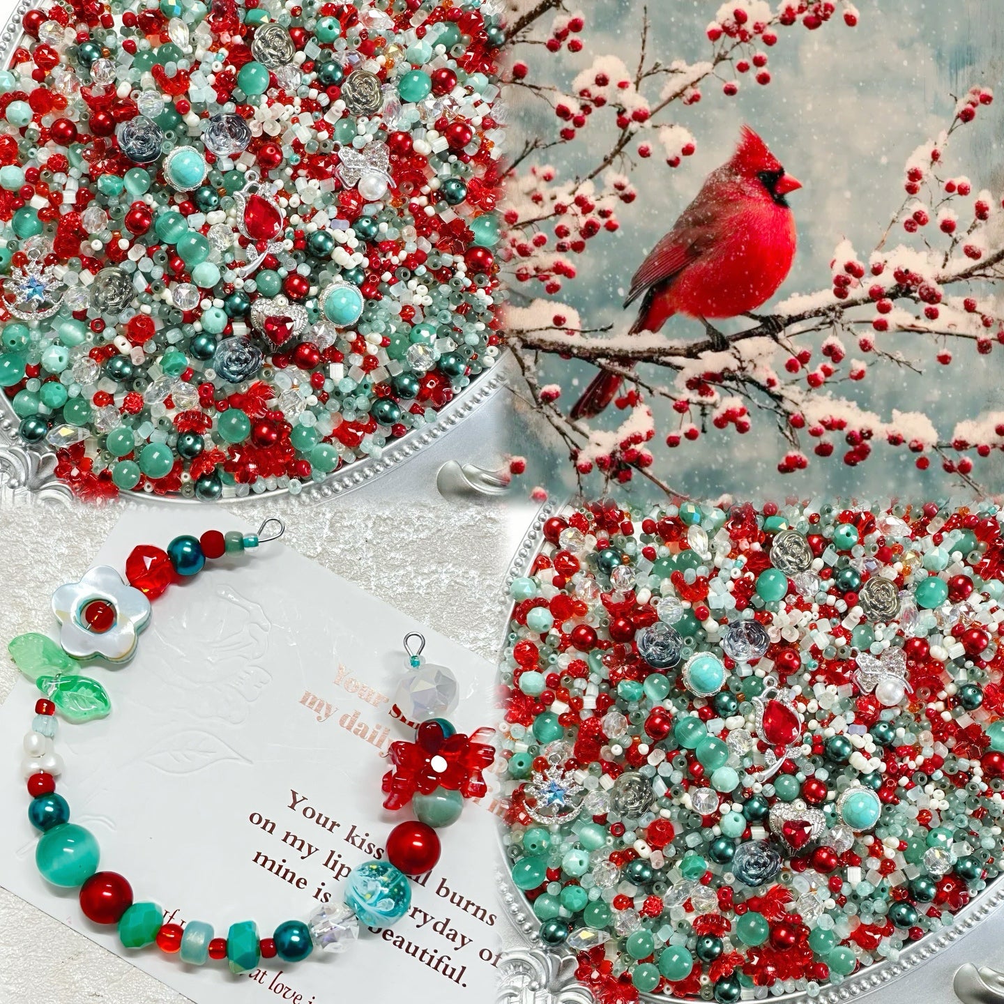 Ari Mix- Cardinal in Jade Frost